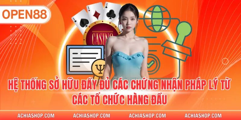Hệ thống sở hữu đầy đủ các chứng nhận pháp lý từ các tổ chức hàng đầu